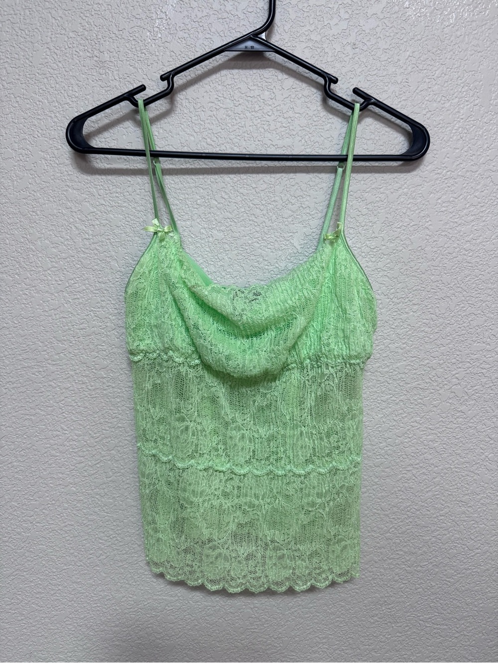 Cosabella Mesh Lace Spaghetti Strap Tank Women’s L Lime Green - Picture 3 of 8